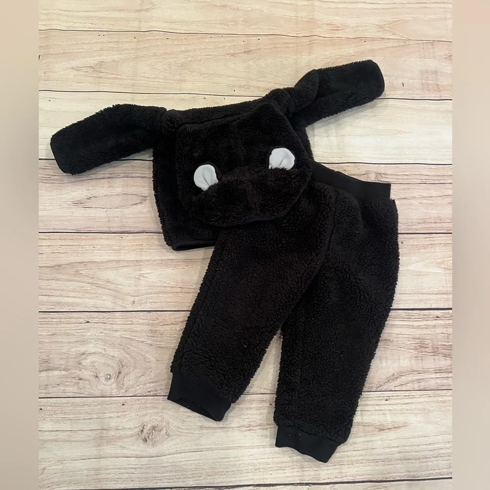 GARANIMALS Cozy Black Fleece Kids Set/baby